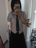 具趣學(xué)院風(fēng)連衣裙女夏季2025新款小個(gè)子jk制服學(xué)院風(fēng)減齡套裝連衣裙 半身裙+襯衫+領(lǐng)帶 【套裝】 M 91-105斤 曬單實(shí)拍圖