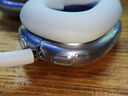 赫豹適用蘋果新款airpods max保護套透明TPU軟殼藍牙耳機頭戴式外殼耳罩硅膠橫頭梁保護殼保護罩 透明閃粉外殼+白色內(nèi)殼+白色懸梁 Apple AirPods Max 曬單實拍圖