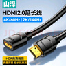 山澤(SAMZHE)HDMI線延長(zhǎng)線 高清3D視頻線 公對(duì)母轉(zhuǎn)換線 電腦接電視投影儀顯示器線 3米黑 30MN9 曬單實(shí)拍圖