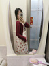 自巧小個(gè)子紅色碎花吊帶連衣裙女2024春夏新款針織開(kāi)衫中長(cháng)裙套裝 玫瑰印花吊帶裙 XS (2碼) 曬單實(shí)拍圖