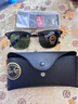 雷朋（RayBan）男士玻璃太陽鏡網(wǎng)紅時尚經(jīng)典駕駛開車墨鏡 金框墨綠片 曬單實拍圖