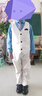 溫格奧兒童西裝男童禮服主持人服裝西服套裝花童六一兒童節演出服表演服 白色馬甲+襯衫+長(cháng)褲+領(lǐng)帶 140cm建議體重50-58斤 曬單實(shí)拍圖
