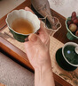 季慕家|霽齋|《獨(dú)飲一壺茶》鸚鵡綠梅花主人杯 茶具 書房 茶壺 吾杯茶杯 《鸚鵡綠》梅花主人杯 80ml 曬單實(shí)拍圖