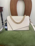 CHANEELR & KARITH包包女包牛皮單肩斜挎鏈條小包輕奢小眾生日禮物送女友老婆 米白色 高級感送女朋友愛(ài)人實(shí)用高檔 曬單實(shí)拍圖