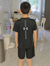 安德瑪（Under Armour）男童速干T恤夏季短袖男大童白色運動(dòng)上衣21111201 黑色 150cm  曬單實(shí)拍圖