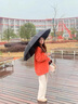 天堂 加大雨傘三折 晴雨兩用商務(wù)傘經(jīng)典格紋10骨大雨傘男女 藏青 曬單實拍圖