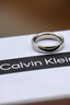 CALVIN KLEIN CK正品圓滿愛戒指男女 中性情侶指環(huán)時(shí)尚輕奢飾品表白七夕禮物 銀色 D（56） 曬單實(shí)拍圖