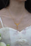 QMXD丁香花項鏈女金色久不掉色鍍金時(shí)尚簡(jiǎn)約仿沙金色精致花朵鎖骨鏈女 丁香花項鏈 曬單實(shí)拍圖