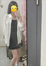 金日滿法式冰絲白色襯衫女夏季薄款小個子2025新款襯衣開衫外搭外套上衣 白色 L （建議105-115斤） 曬單實拍圖