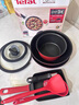 特福（Tefal）鍋具套裝百變鍋鑄鋁紅心可拆卸煎炒鍋六件套黑美人【帶硅膠鏟】 曬單實(shí)拍圖