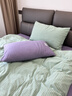蘇萱2025夏季新款純棉床上四件套全棉色織水洗棉床品簡(jiǎn)約條紋被套床單 塞西莉亞-綠紫 1.8m 床單款 四件套-被套200x230cm 曬單實(shí)拍圖