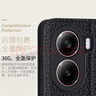 豪丫紅米Turbo4手機殼翻蓋RedmiTurbo4Pro鏡頭加高全包邊前搭磁吸扣軟硅膠套防摔保護仿真牛皮 紅米Turbo4Pro 【荔枝皮紋(黑)】 曬單實拍圖