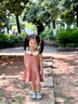 班喜迪女童連衣裙夏裝2025新款寶寶公主裙周歲禮服夏季兒童娃娃領(lǐng)背心裙 紅色 100 曬單實(shí)拍圖