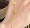 LIU GUI FU JEWELRY葫蘆黃金項鏈女生足金套鏈碎冰冰掛墜馬年生日禮物送女朋友老婆 足金葫蘆套鏈 3.29克 曬單實(shí)拍圖