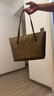 蔻馳（COACH）【官方授權(quán)店】奢侈品女包ZIP30系列托特包單肩手提包送女友禮物 4455IME74卡其棕色配色 曬單實(shí)拍圖