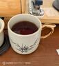 金鑲玉米黃汝窯茶杯 陳培明老師作家用喝茶泡茶杯辦公杯送禮盒高檔 竹音 曬單實(shí)拍圖