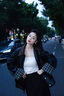 RHUDE FOG品牌女裝美式皮衣外套女2025春秋新款韓版休閑港風格子拼接復古 黑色 M 曬單實拍圖