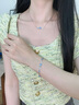 蜜玥莓999純銀手鏈項鏈耳釘女套裝新爆款520情人節(jié)生日禮物送女友老婆 999耳釘+手鏈+項鏈-下單備注顏色 曬單實拍圖