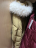 茵曼（INMAN）2025秋冬女裝新款高充絨量白鴨絨連帽毛領(lǐng)羽絨服長(cháng)款外套大衣上衣 卡其綠 S 曬單實(shí)拍圖