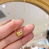 中國黃金（CHINA GOLD）18K黃金時(shí)尚小蠻腰吊墜女鎖骨鏈K金項(xiàng)鏈七夕情人節(jié)禮物送女友老婆 18K金小蠻腰吊墜【贈(zèng)純銀鏈】 約0.03g 曬單實(shí)拍圖