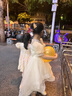 DOMIAMIAKIDS女童禮服輕奢小眾高端花童婚禮生日公主裙小主持人鋼琴比賽演 淺香檳色+皇冠 110 cm 曬單實拍圖