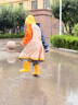 kocotreekk樹兒童雨衣帶書包位防水加厚沖鋒衣全身雨披男女童防風時尚雨衣 曬單實拍圖