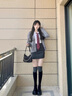 小野七天灰色西裝裙子短裙女2025夏季新款高級(jí)感小個(gè)子高腰a字半身裙子 灰色 M 曬單實(shí)拍圖
