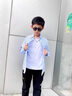 G.DUCKKIDS大男童襯衫2025春秋薄款炸街兒童外套痞帥男孩長袖條紋襯衣秋裝潮 淺藍色 22702款 泡泡棉襯衫 【薄 120 cm 曬單實拍圖