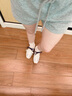 莎莎蘇[李蘭迪同款]25夏復古阿甘鞋透氣休閑鞋輕便網(wǎng)面薄底運動鞋 米白色/白色 35 曬單實拍圖