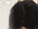 瑞貝卡（Rebecca）假發(fā)女自然全頭套真人發(fā)絲復古掛耳短直發(fā)斜劉海整頂假發(fā)頭套 復古掛耳 棕黑色 短發(fā) 半手織mono網(wǎng) 曬單實(shí)拍圖