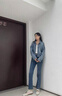 薩拉維夫 SLLAVIF品牌微喇牛仔褲女高腰小個(gè)子2025春秋新款寬松顯瘦九分喇叭褲子女 藍(lán) 26 曬單實(shí)拍圖