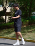 BOSS博斯【防曬T恤】男士夏季徽標印花常規(guī)版型棉質平紋針織短袖T恤 001-黑色 2XL 曬單實拍圖