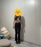 緋垚微喇小黑褲顯瘦顯高女夏季新款高腰小個子百搭牛仔褲修身喇叭褲 微喇小黑褲【M】 建議95-105斤 曬單實拍圖