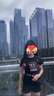 短款上衣女2025夏季辣妹ins原宿風(fēng)卡通印花圓領(lǐng)短袖T恤潮 黑色 M 曬單實(shí)拍圖