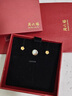 周六福足金999黃金耳釘女款小金花計(jì)價(jià)AA095065 約2.32g 一對(duì)生日禮物 曬單實(shí)拍圖