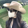TLXT漁夫帽男女夏季透氣防曬戶外露營遮陽帽子大頭圍大帽檐徒步登山帽 藤條漁夫帽【卡其色】 曬單實拍圖