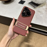 安柏?！就髱еЪ堋窟m用華為pura80pro手機殼pura80ultra/p80pro+保護套真素皮p80全包防摔輕奢商務(wù)高級 【釉紅色】防摔腕帶 | 秒變支架 | 鏡頭全包 華為Pura80Pro  曬單實拍圖