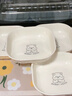 FVFH德國家用吐骨碟高級吐骨頭盤碟渣盤高檔食品級餐桌垃圾碟子輕奢感 8個配支架（銀邊)小熊圖案 曬單實拍圖