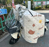 浪漫美西電動(dòng)車擋風(fēng)被夏季全包防曬遮陽(yáng)罩小型電瓶車防風(fēng)擋雨四季通用新款 綠底星星派對(duì)狗【全包開(kāi)叉+可收納】 曬單實(shí)拍圖