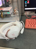 iKF V11 Pro7.1四模游戲耳機藍牙無線頭戴式7.1環(huán)繞音效有線電競專用無畏契約fps聽聲辨位三角洲 粉白 曬單實拍圖
