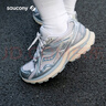 Saucony索康尼K4 RE休閑鞋男女復(fù)古休閑鞋新款運(yùn)動(dòng)鞋男老爹鞋 灰銀蘭9 43 曬單實(shí)拍圖