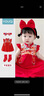優(yōu)奇周歲女寶寶禮服夏季嬰兒百天滿(mǎn)月衣服紅色旗袍連衣裙抓周冠衣中式 平安系列+發(fā)帶+襪子 73cm 曬單實(shí)拍圖