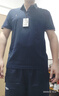 才子（TRIES）商務(wù)休閑POLO衫男夏季新款輕薄透氣撞色條紋領(lǐng)翻領(lǐng)短袖T恤 條紋領(lǐng)深藍色 2XL 52(180/96A) 曬單實拍圖