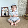 全棉時代嬰兒外出連體服針織純棉男女寶寶春夏款哈衣包屁衣 花蝶輕舞 73碼 曬單實拍圖