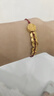中國黃金黃金手鏈女足金五帝錢轉(zhuǎn)運珠納福手串情人節(jié)禮物送女友老婆媽媽 五路財神手鏈【紅繩】約1.1g 曬單實拍圖