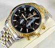 勞力士王子瑞士正品手表男士全自動(dòng)機械表防水夜光多功能專(zhuān)用商務(wù)款系列男表 間金黑面+贈送原裝皮帶 43mm 曬單實(shí)拍圖