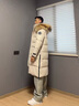 楊紫同款零下40度500g極寒鵝絨羽絨服情侶超厚哈爾濱旅游防寒外套 燕麥白  貉子真毛領(lǐng) 男女同款單件極寒保暖 L 充絨量436克-建議115~135斤 曬單實(shí)拍圖
