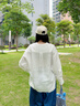旅途原品ltyp 法國(guó)進(jìn)口100%亞麻文藝小衫/短褲套裝女松弛感白襯衣 小衫-月牙白 L 曬單實(shí)拍圖
