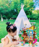 G.DUCKKIDS童裝女童套裝夏款兒童衣服中大童夏季新款襯衫短褲兩件套女孩衣服 咖色【飛袖款】 130 尺碼7~8歲【120-130cm】cm 曬單實拍圖