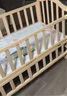 貝多美（beedome）嬰兒床搖籃床嬰兒搖搖床新生寶寶搖床實木老式搖窩小孩搖床 床+蚊帳+加厚熊貓寶寶五件套 105-55標準床款 0-3歲 曬單實拍圖